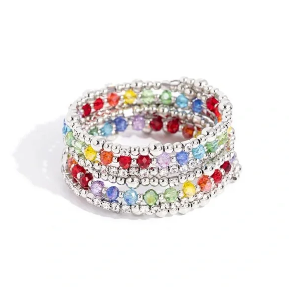 Paparazzi multi color Coil Bracelet - Picture 2 of 3